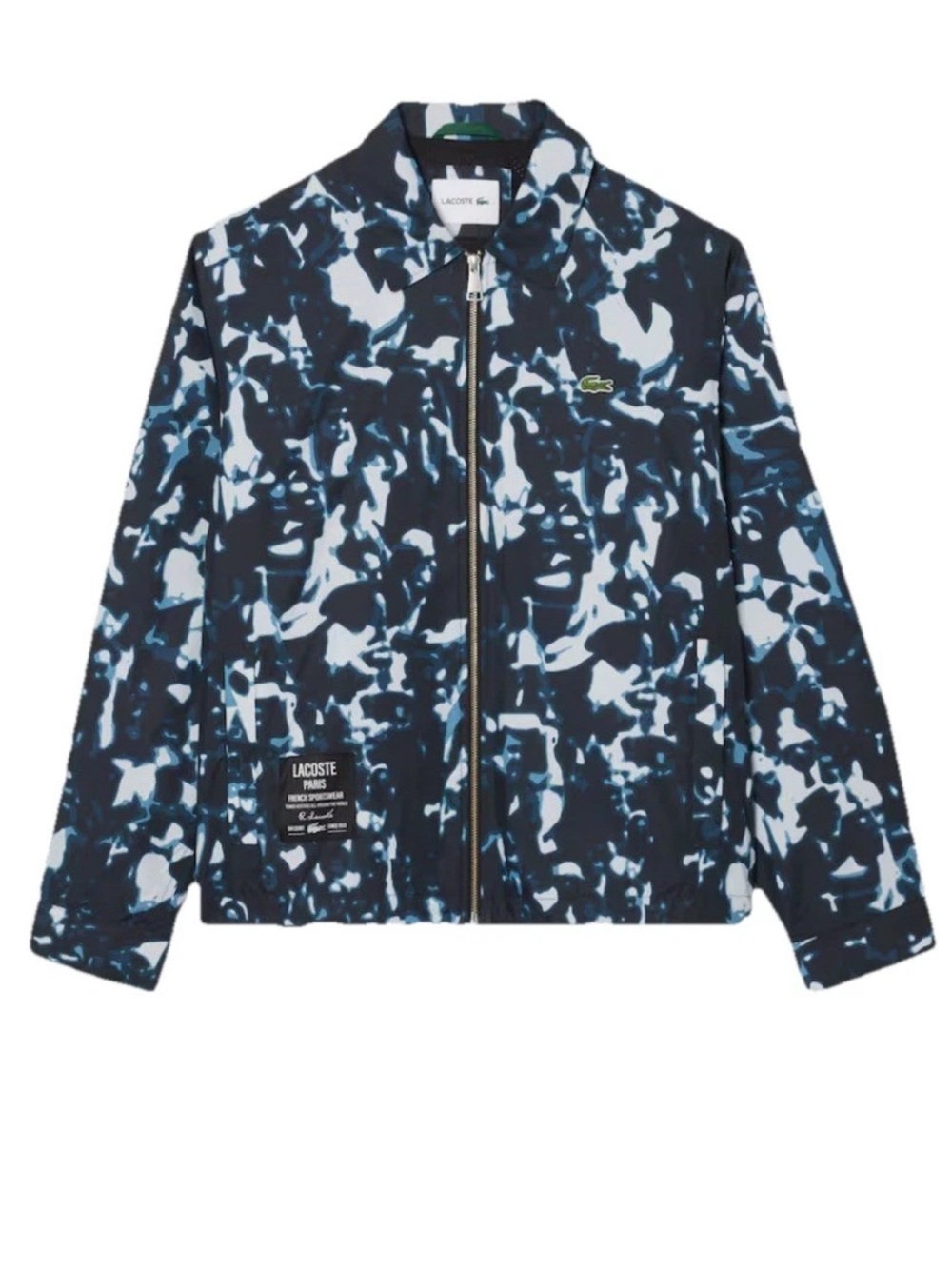 Lacoste Paris Jacket Print Motif Windbreaker Blue Lightweight Men’s L/XL